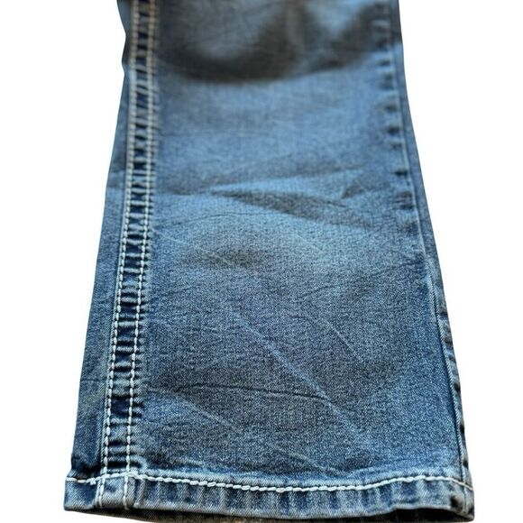 True Luck Men's Blue Denim Straight Leg Jeans Size 34x32 - Picture 4 of 6